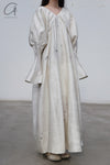 Mutedance 24 Autumn and Winter Floral Dye Dress with Cuffed Sleeves MD-MD24FW85-hoary MD24FW84